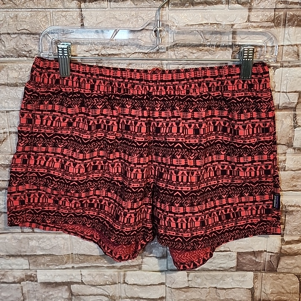Patagonia Tribal Print Red and Black Shorts